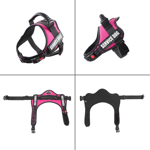 Pawshoppie Real Reflective Pink Service Dog Vest Harness size Large - Picture 12 of 12